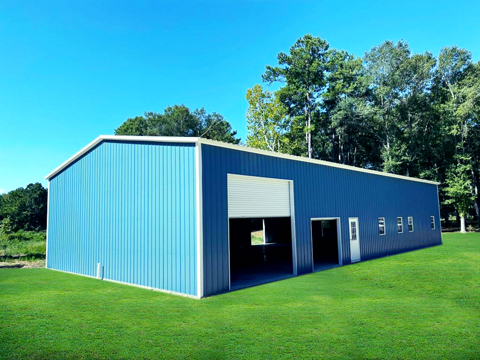 Metal building installation project by Barn Brothers Oklahoma