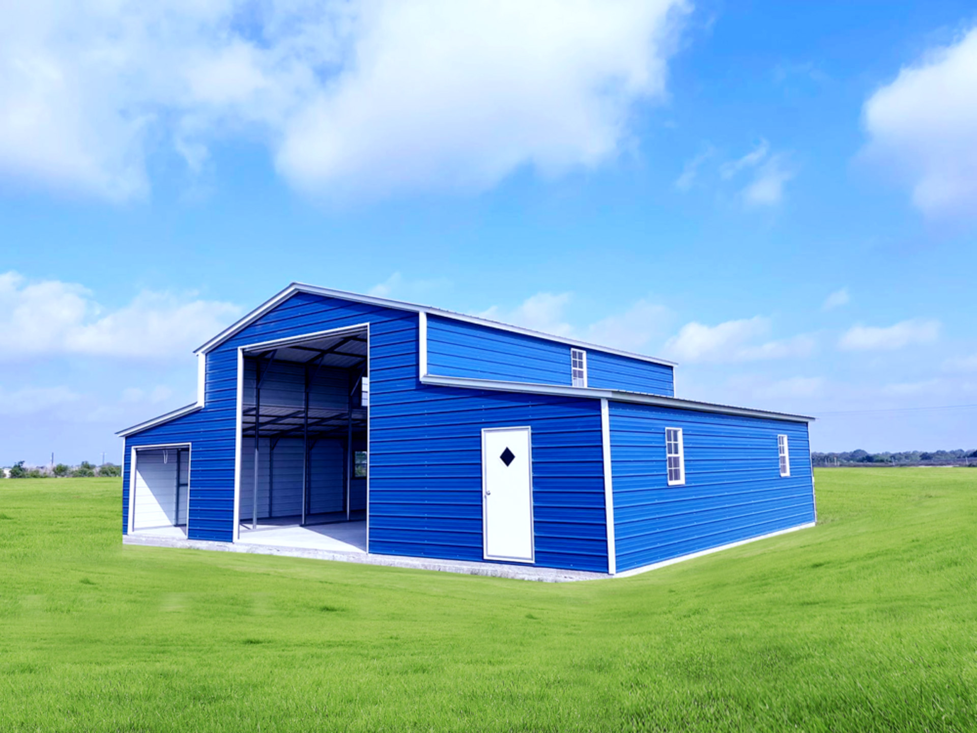 Professional metal building installation in progress by Barn Brothers Oklahoma