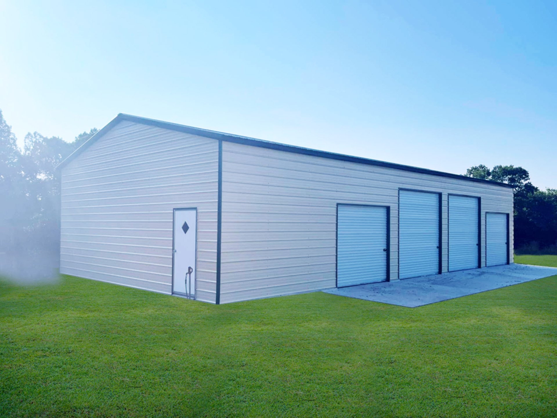 Metal building installation project by Barn Brothers Oklahoma