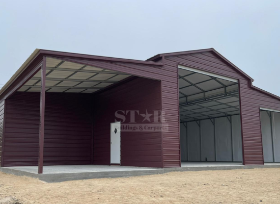 Wood and metal sheds delivered to Lawton, Oklahoma by Barn Brothers